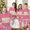 Christmas Flamingo Family Pajamas For Family Christmas Gift Set Santa Hat Reindeer Flamingo Shirt
