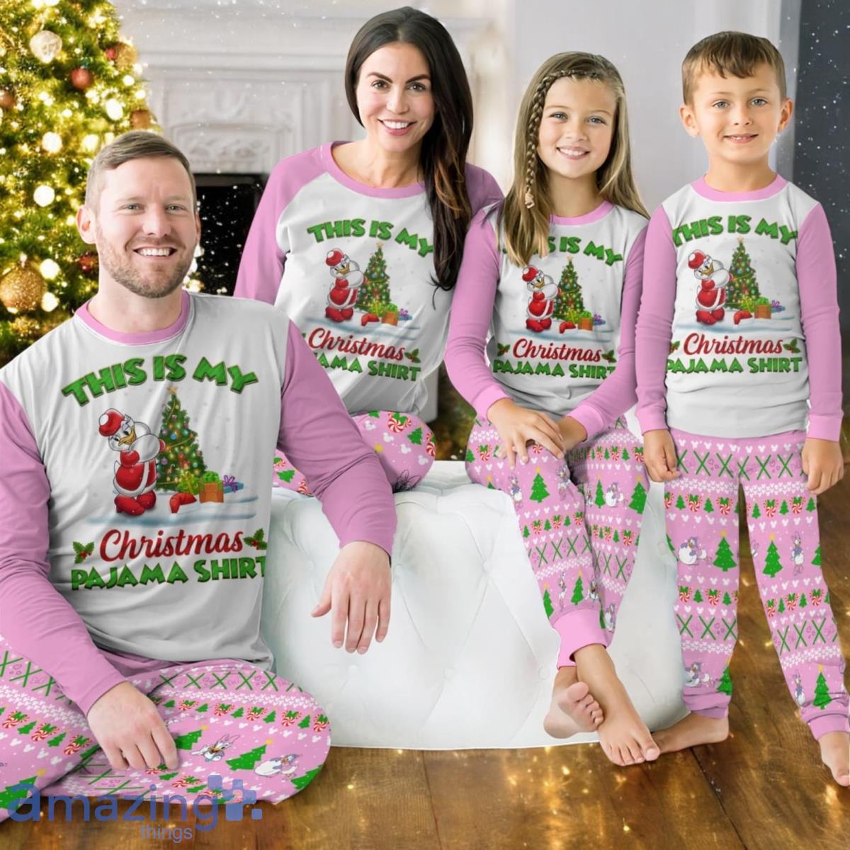 Daisy Duck Family Pajamas For Family Christmas Gift Set image Daisy Duck Family Pajamas For Family Christmas Gift Set Product Photo 1