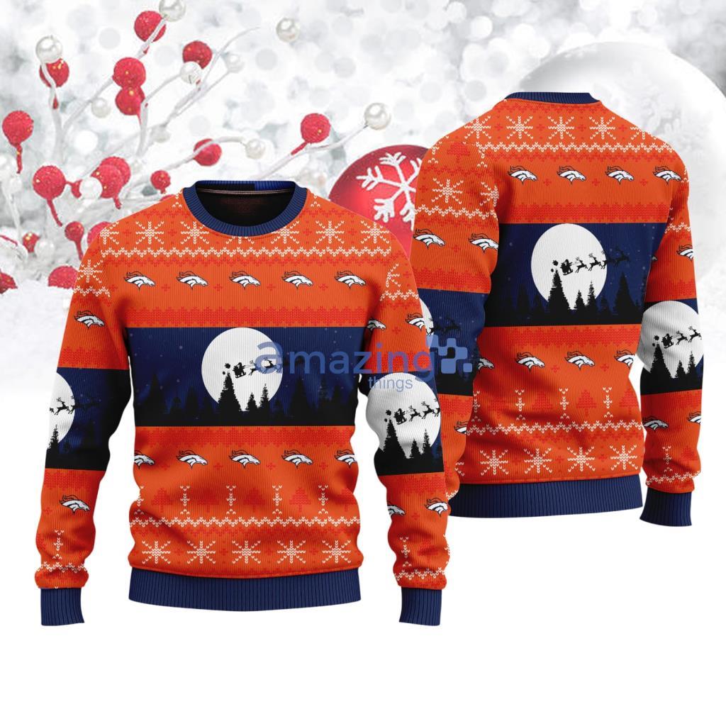 Denver Broncos NFL Christmas AOP Sweater For Bigs Fans New Gift image Denver Broncos NFL Christmas AOP Sweater For Bigs Fans New Gift Product Photo 1