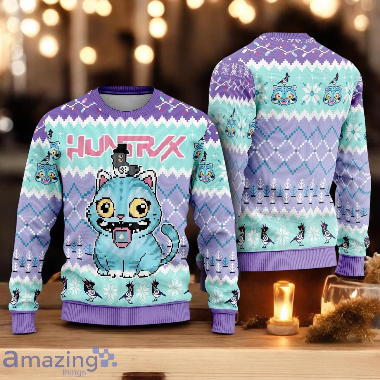 Derpy The Tiger Sussie Sweatshirt Kpop Demon Ugly Christmas Sweater Christmas Gift For Men And Women image Derpy The Tiger Sussie Sweatshirt Kpop Demon Ugly Christmas Sweater Christmas Gift For Men And Women Product Photo 1
