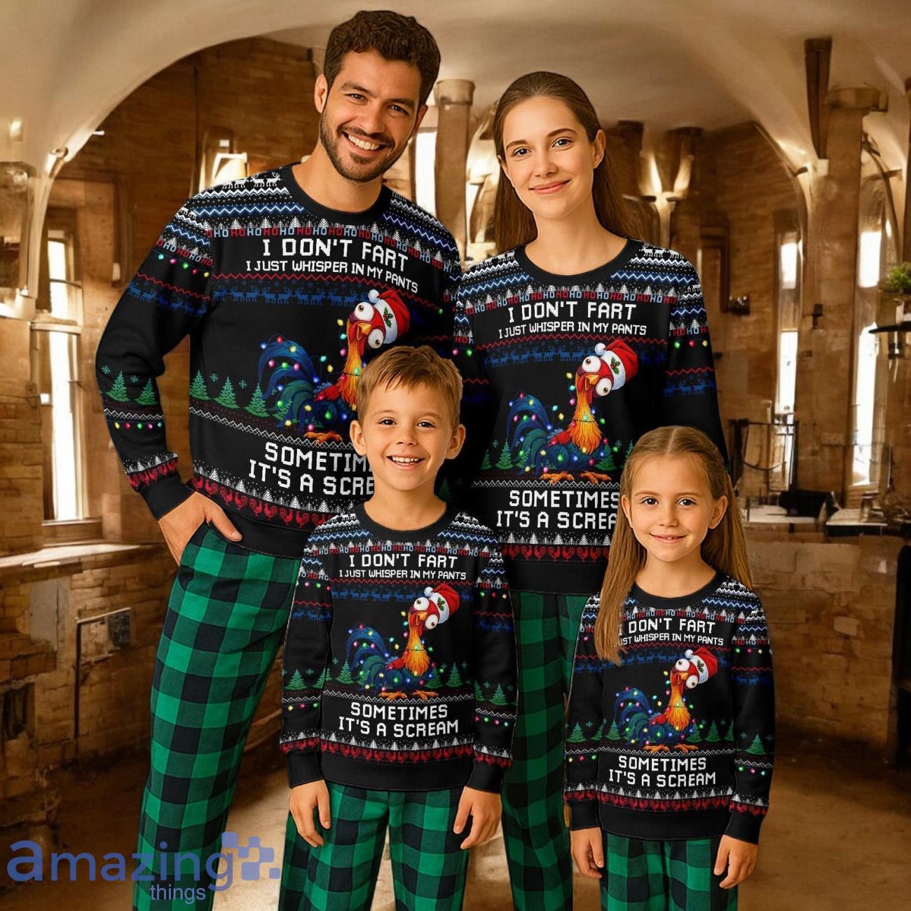 Disney I Don't Fart Ugly Christmas Gift ForFamily Pajamas Set For Adults Shirt Hei Hei image Disney I Don't Fart Ugly Christmas Gift ForFamily Pajamas Set For Adults Shirt Hei Hei