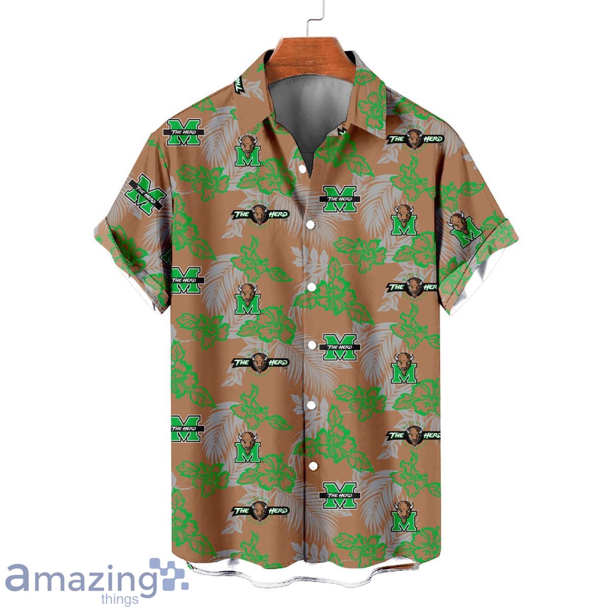 Marshall Thundering Herd NCAA Sport Team Beach Hawaiian Shirt image Marshall Thundering Herd NCAA Sport Team Beach Hawaiian Shirt Product Photo 1