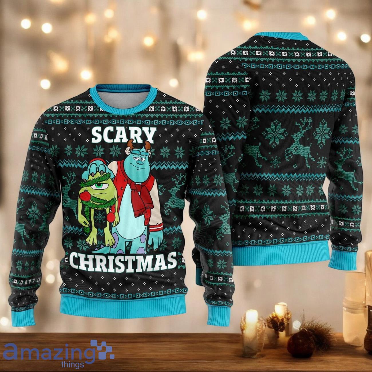 Monsters Inc Ugly Sweater Disneyland Monster University Movie Ugly Christmas Sweater Christmas Gift For Men And Women image Monsters Inc Ugly Sweater Disneyland Monster University Movie Ugly Christmas Sweater Christmas Gift For Men And Women Product Photo 1