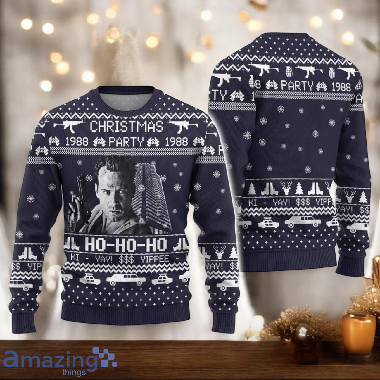 Nakatomi Plaza Ugly Xmas Sweater Christmas Party 1988 Holiday Ugly Christmas Sweater Christmas Gift For Men And Women image Nakatomi Plaza Ugly Xmas Sweater Christmas Party 1988 Holiday Ugly Christmas Sweater Christmas Gift For Men And Women Product Photo 1