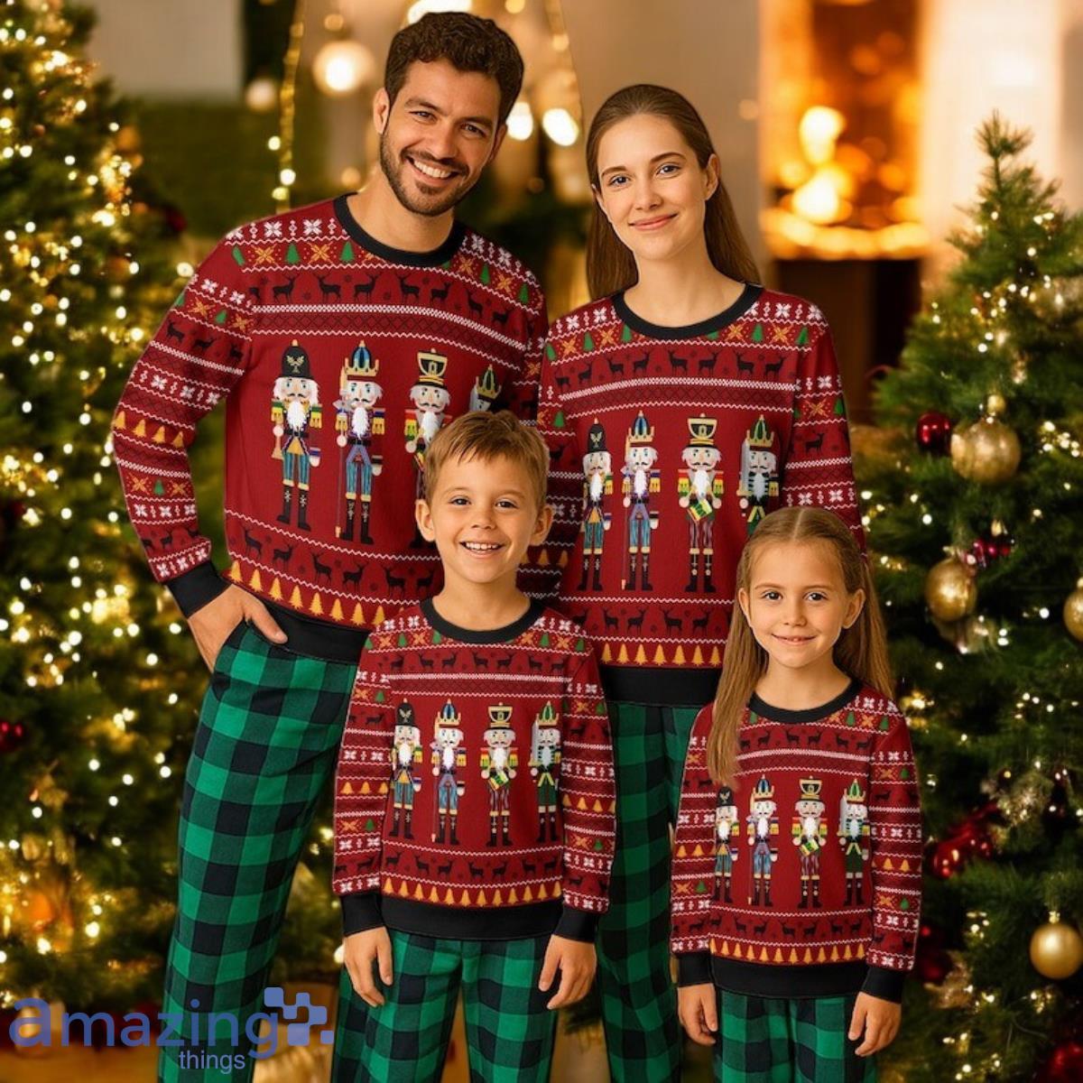 Nutcracker Christmas Holiday Pajamas Set For Family image Nutcracker Christmas Holiday Pajamas Set For Family Product Photo 1
