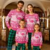 Pink Flamingo Christmas Gift ForFamily Pajamas Set For Adults