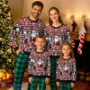 Santa Gym Lifting Christmas Holiday Pajamas Set For Family