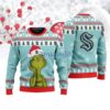 Seattle Kraken The Grinch Funny Merry Christmas Ugly Sweater 3D Christmas Holiday Gift