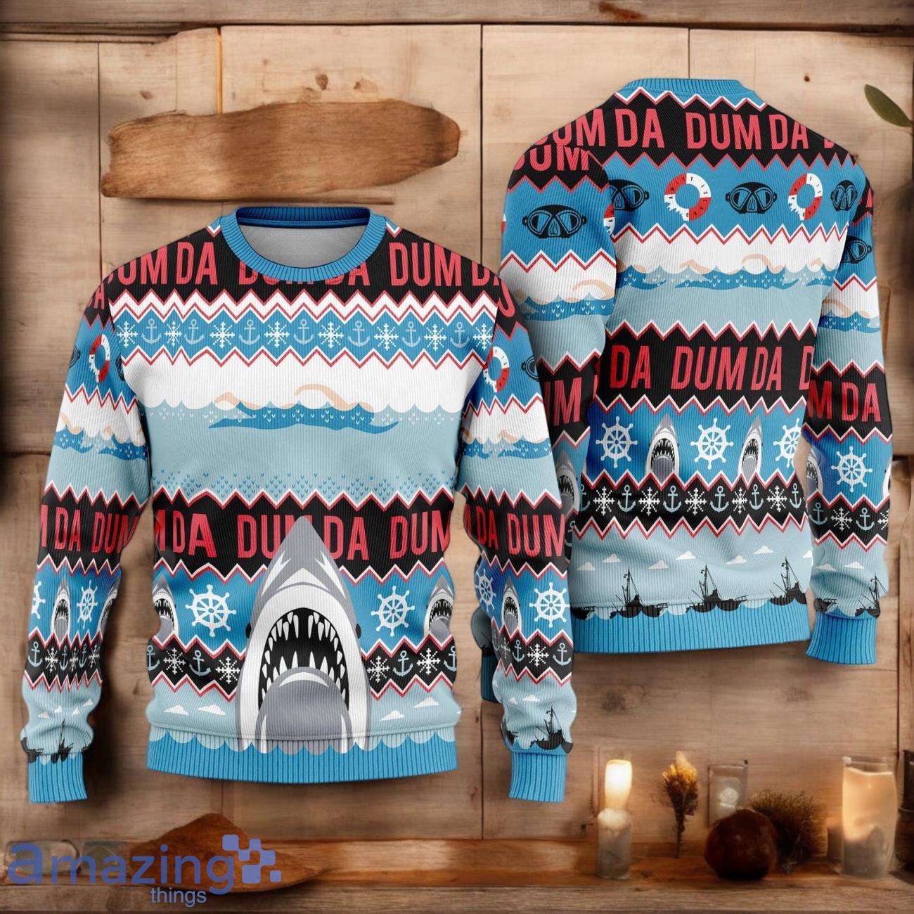 Shark Ugly Christmas Sweatshirt Shark Ugly Christmas Sweater Christmas Gift For Men And Women image Shark Ugly Christmas Sweatshirt Shark Ugly Christmas Sweater Christmas Gift For Men And Women Product Photo 1