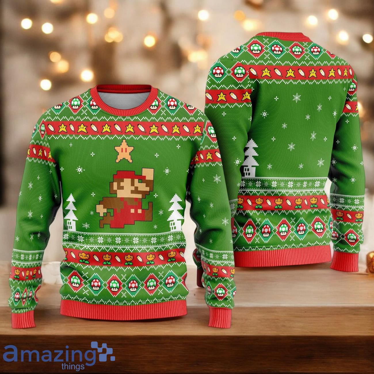 Super Mario Ugly Christmas Sweater Nintendo Mario Luigi Peach Bowser Toad Yoshi Ugly Christmas Sweater Christmas Gift For Men And Women image Super Mario Ugly Christmas Sweater Nintendo Mario Luigi Peach Bowser Toad Yoshi Ugly Christmas Sweater Christmas Gift For Men And Women Product Photo 1