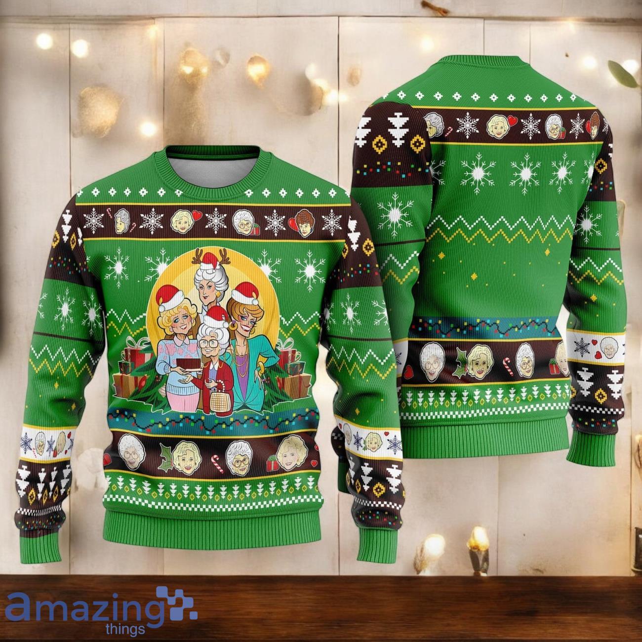 The Golden Girl Ugly Christmas Sweater Dorothy Zbornak Rose Nylund Golden Girls Ugly Christmas Sweater Christmas Gift For Men And Women image The Golden Girl Ugly Christmas Sweater Dorothy Zbornak Rose Nylund Golden Girls Ugly Christmas Sweater Christmas Gift For Men And Women Product Photo 1