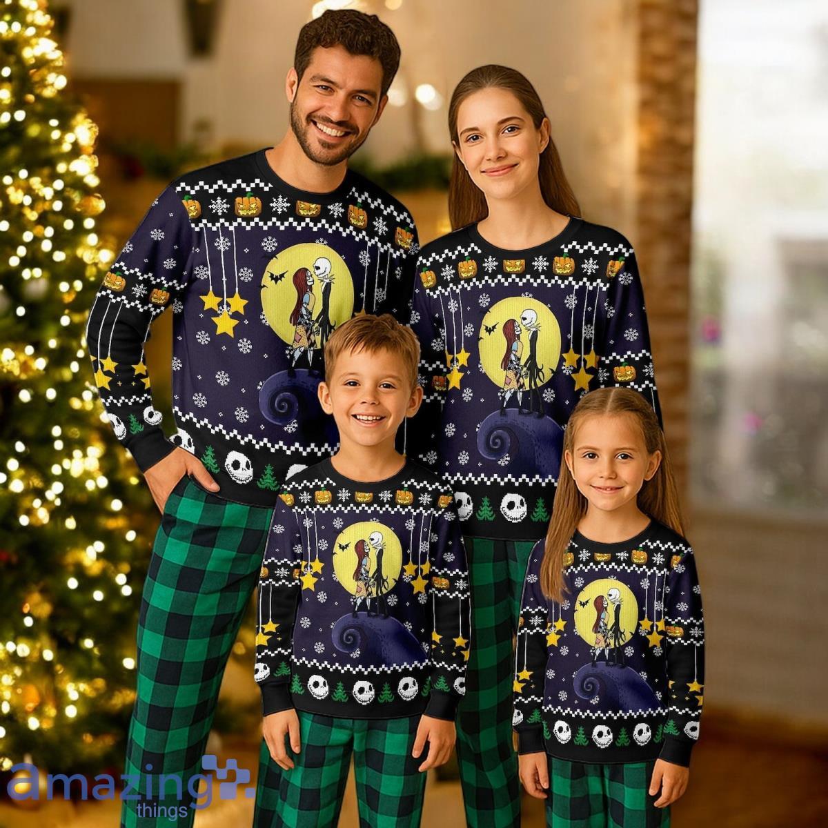 The Nightmare Before Christmas Christmas Holiday Pajamas Set For Family Product Photo 1