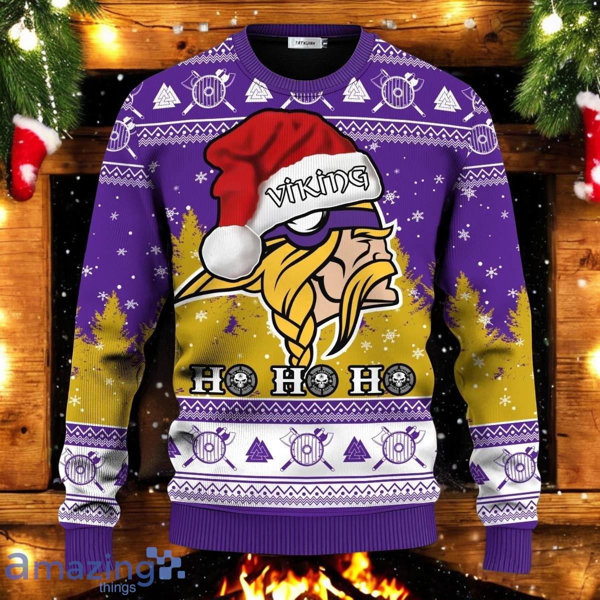 Viking Santa Hohoho Ugly Christmas Sweater Holiday Gift For Family and Friends image Viking Santa Hohoho Ugly Christmas Sweater Holiday Gift For Family and Friends Product Photo 1