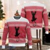Black Cat Christmas Ugly Sweater Cat Holiday Sweater Animal Christmas Sweater