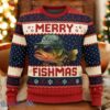 Fishing Ugly Christmas Sweater Anchor Sweater