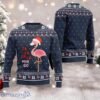 Fla La La Flamingo Christmas Ugly Sweater Funny Santa Hat Xmas Navy Sweater