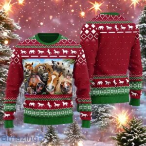 Funny Horse Ugly Christmas Sweater Farm Animal Xmas Sweater