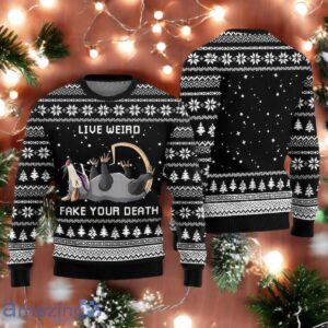 Funny Opossum Ugly Christmas Sweater Possum Live Weird Fake Sweater