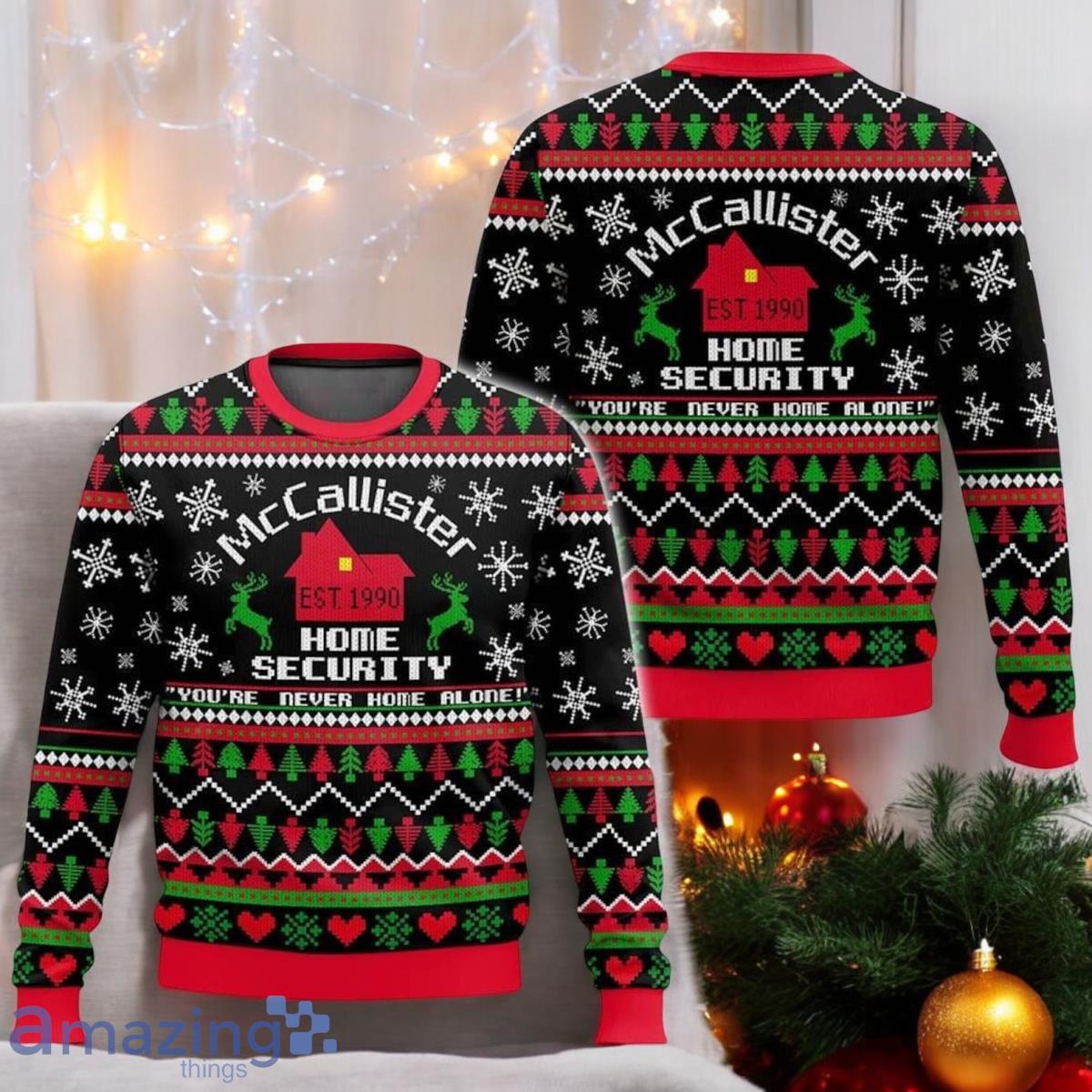 McCallister Home Security Christmas Ugly Sweater Home Alone Ugly Sweater image McCallister Home Security Christmas Ugly Sweater Home Alone Ugly Sweater Product Photo 1
