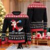 Personalized Dabbing Santa Bowling Christmas Black Ugly Sweater