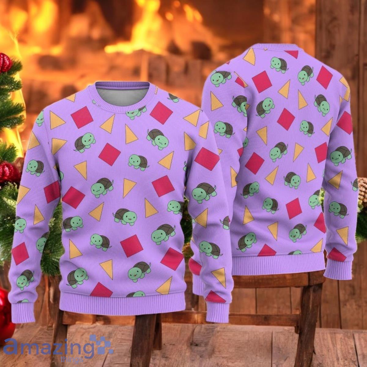 Zoey Kpop Christmas Ugly Sweater Zoey Turtle Pattern Women All Over Print 3D Sweater image Zoey Kpop Christmas Ugly Sweater Zoey Turtle Pattern Women All Over Print 3D Sweater Product Photo 1